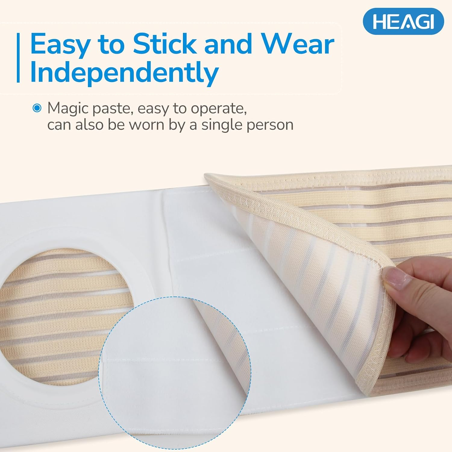 Ostomy Belt, Stoma Hernia Support Belt for Men Women, Abdominal Colostomy Stealth Belt for Post-Operative Care Preventing the Stoma Hernia and Reinforce Colostomy Bags(M) image number 1