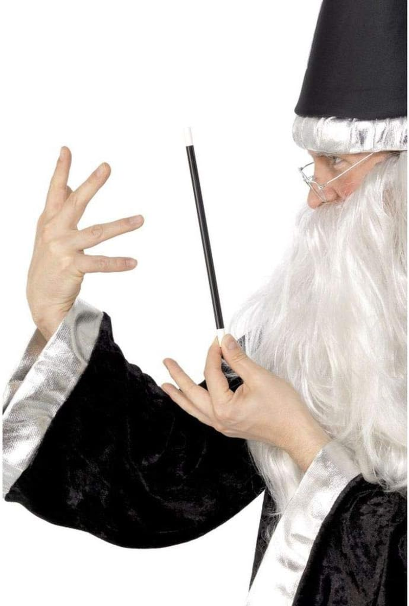 D.A.Y. Republic Kids Magic Wand Black & White 26.5Cm 10.5&rdquo; Long Spell Casting Stick for Wizard Witch Magician Costume, Party Bag Filler, Favors, Birthday Games, Fancy Dress