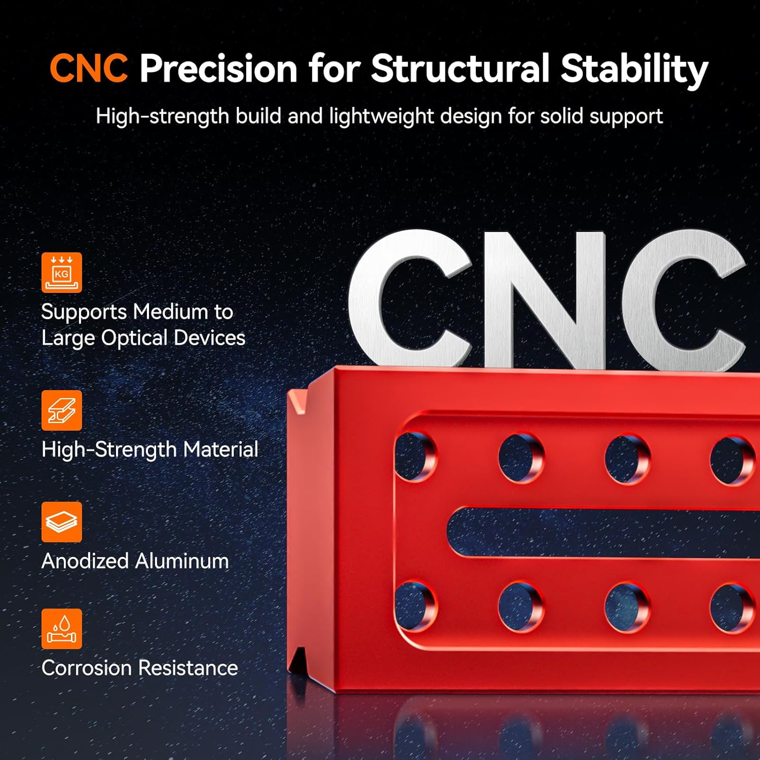 SVBONY SV239 Dovetail Plate 254Mm 10 Inch Dual-Sided Dovetail for SV555 APO, Compatible with Vixen Synta Telescope Mounts and Arca Swiss Photography Saddles, Telescope Accessories image number 3