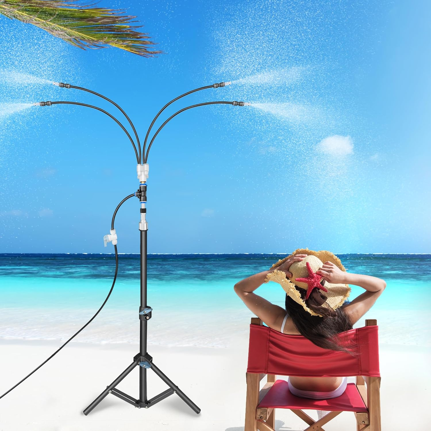 High Standing Misting System for Patio, 4-Way Misters for outside Patio, Versatile Misting Cooling System image number 5
