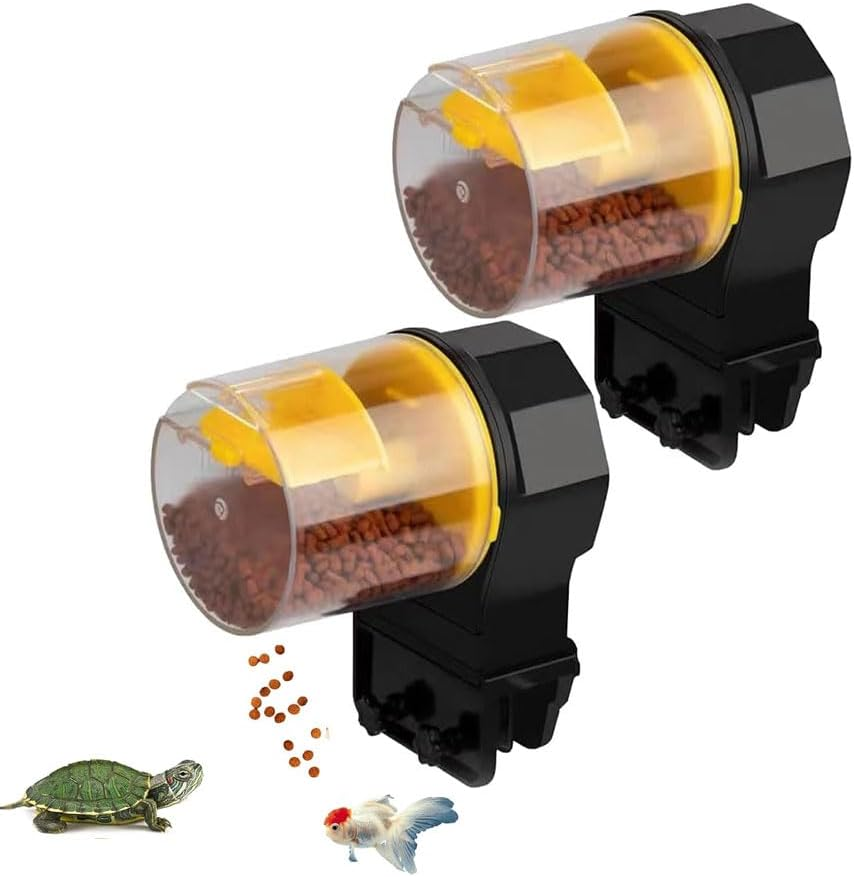 2Pcs Automatic Fish Feeder Timer, Intelligent Vacation Timer Fish Feeder for Turtle Goldfish, Silent Design, Timed and Quantified, Keeps Food Dry Fish Food Dispenser, Suitable for Various Feeds image number 6