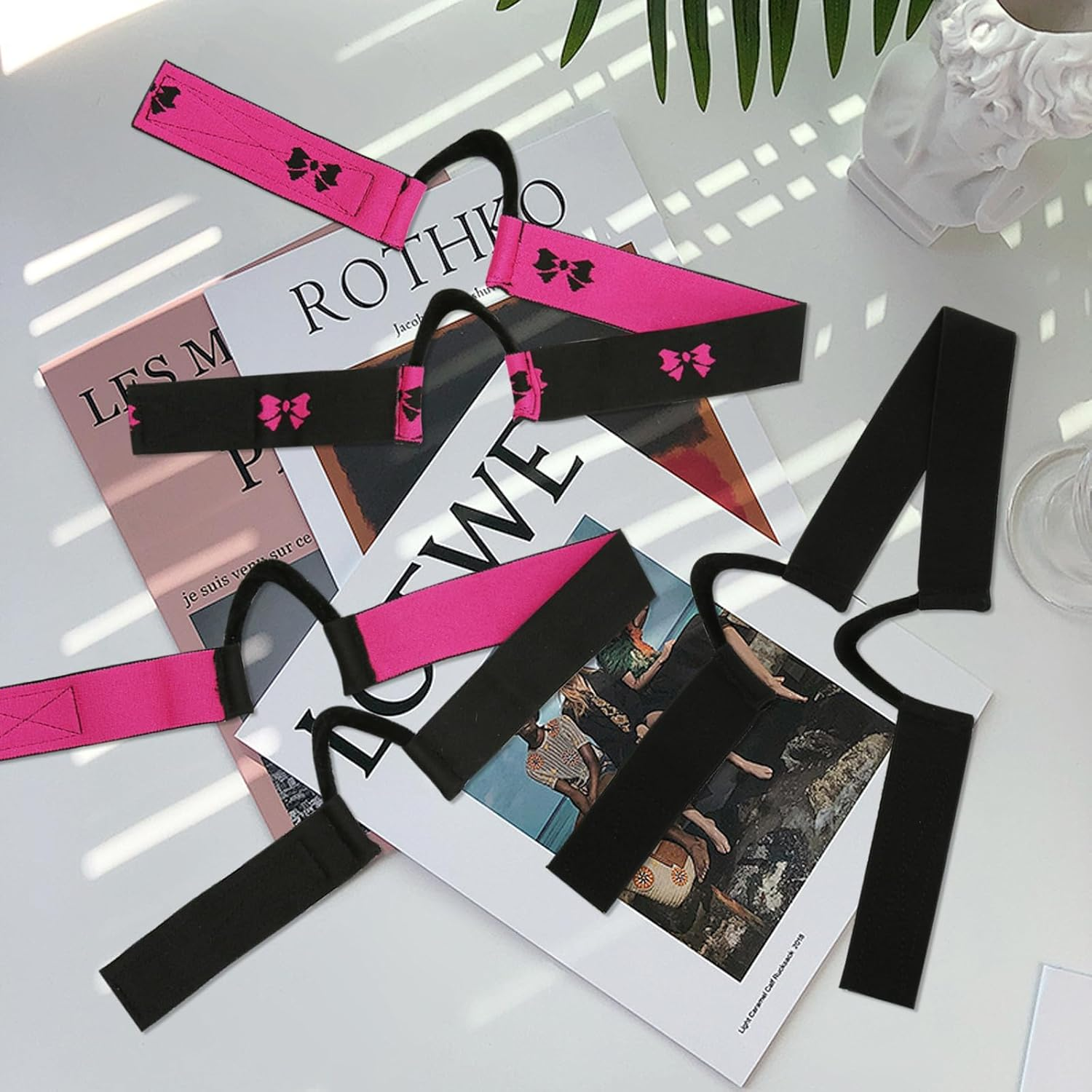 HINGTAI 3Pcs Double-Sided Velvet Ear Painless Wig Bands C-Shaped, Comfortable Soft Painless Wig Band with Ear Cut Outs Tools, Earless Melting Band Supplies