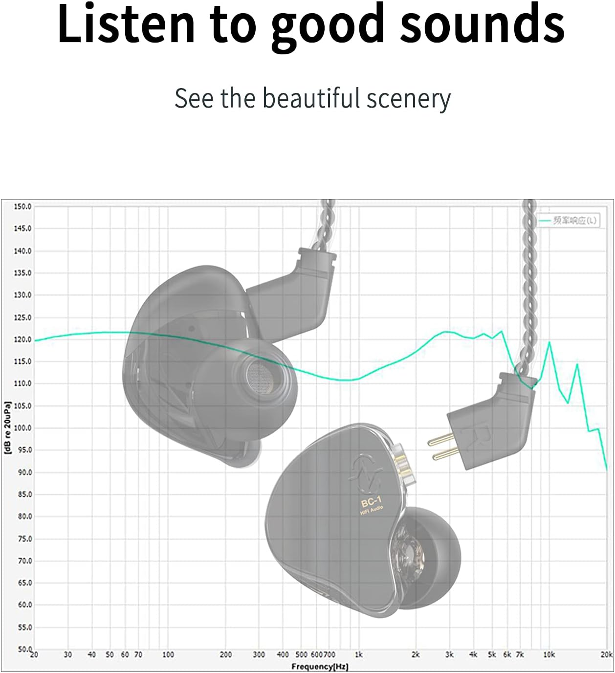 Kinboofi CCZ Melody Wired Headphones, Dynamic Hybrid Dual Driver in Ear Earphones 1BA+1DD Hifi Wired Headphones Musicians IEM Upgrade Deep Bass Suitable for Bass Vocals Pop Folk ACG (With MIC, Black) image number 3