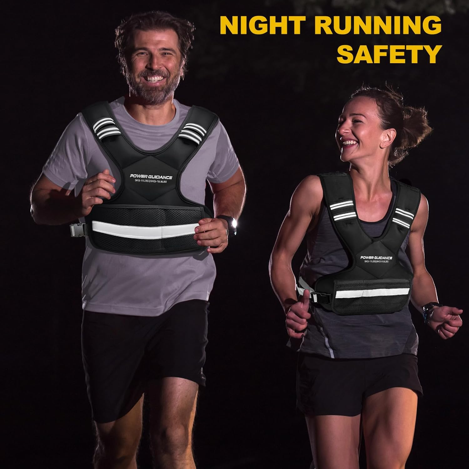POWER GUIDANCE Verstellbare Gewichtsweste Weighted Vest, 5-9KG / 9-14.4KG Gewichtswesten Mit Reflektierenden Streifen F&uuml;r Mann Und Frau, Laufweste & Trainingsweste F&uuml;r Krafttraining & Aerobic-&Uuml;bungen image number 5