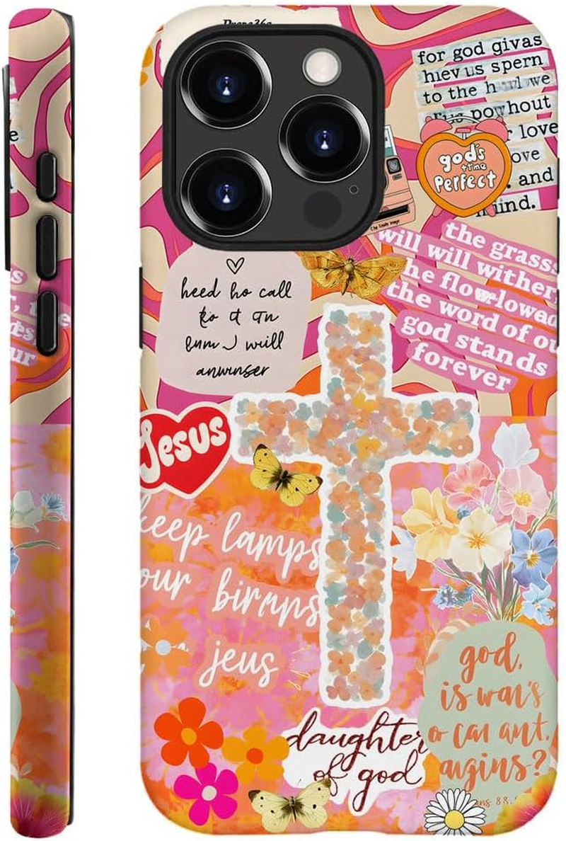 DAIZAG Compatible with for Iphone 16 Pro Max,Christmas Deer Heart Snow Phone Case Durable Shock Protection Cover for Girl Women Case for Iphone 16 Pro Max