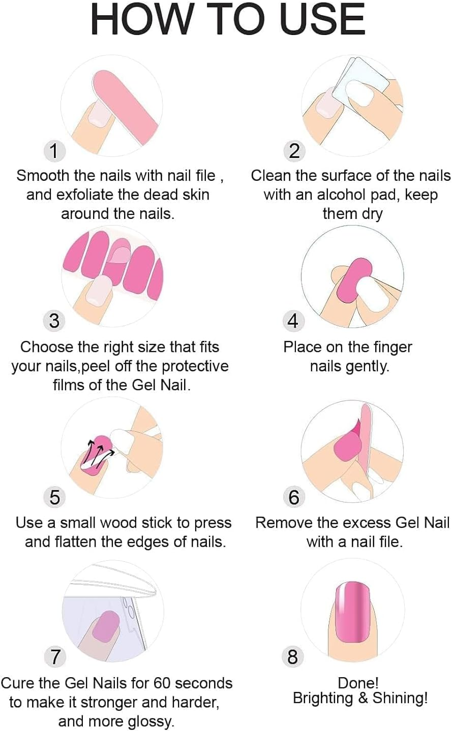 Kalolary Halloween Cured Gel Nails Strips, Bloody Skull ​Gel Nail Polish Strips Long Lasting Waterproof Full Nail Wraps Stickers with Stick, Nail File, Wipes & Sealing(Uv/Led Lamp Required) image number 6