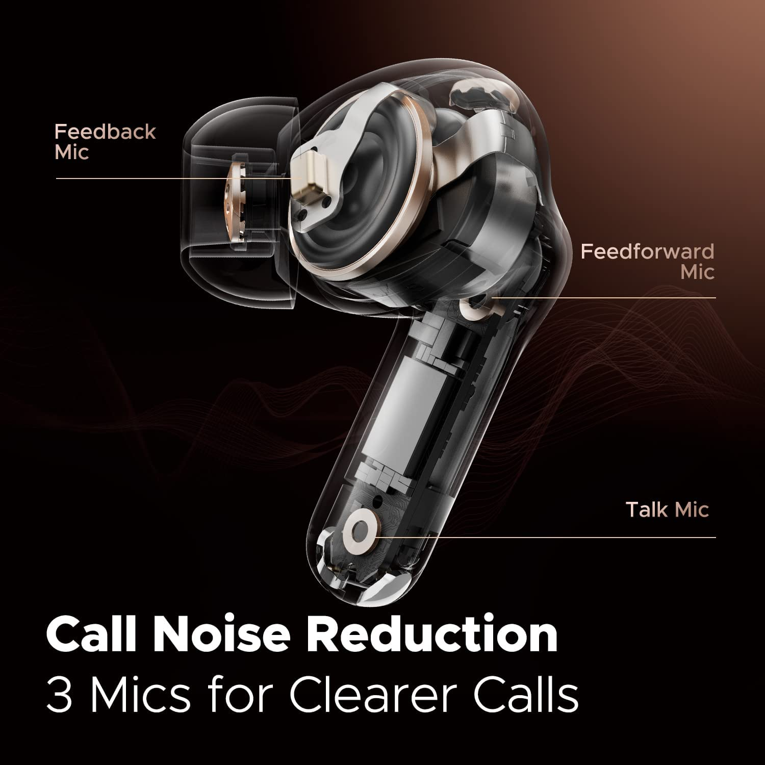 Soundpeats Wireless Bluetooth Earbuds Capsule3 Pro, Hi-Res Audio Headphones with LDAC, Hybrid Active Noise Cancellation Earphones, 6 Mics for Call, Transparency Mode, Game Mode (Black) image number 6