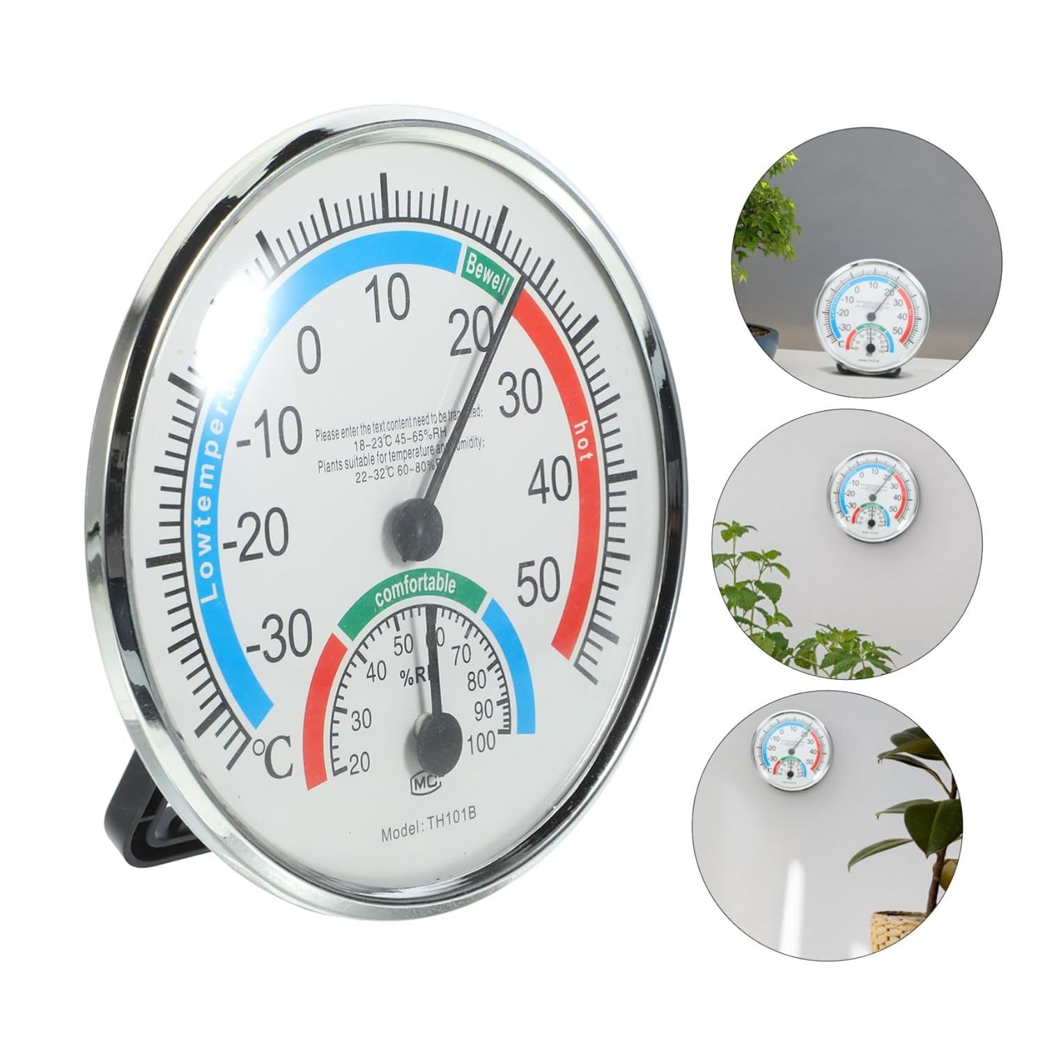 Indoor Outdoor Thermometer Hygrometer Wall-Mount Temperature Humidity Gauge for Garden Patio Compact Design Easy to Install Accurate Measurement image number 3