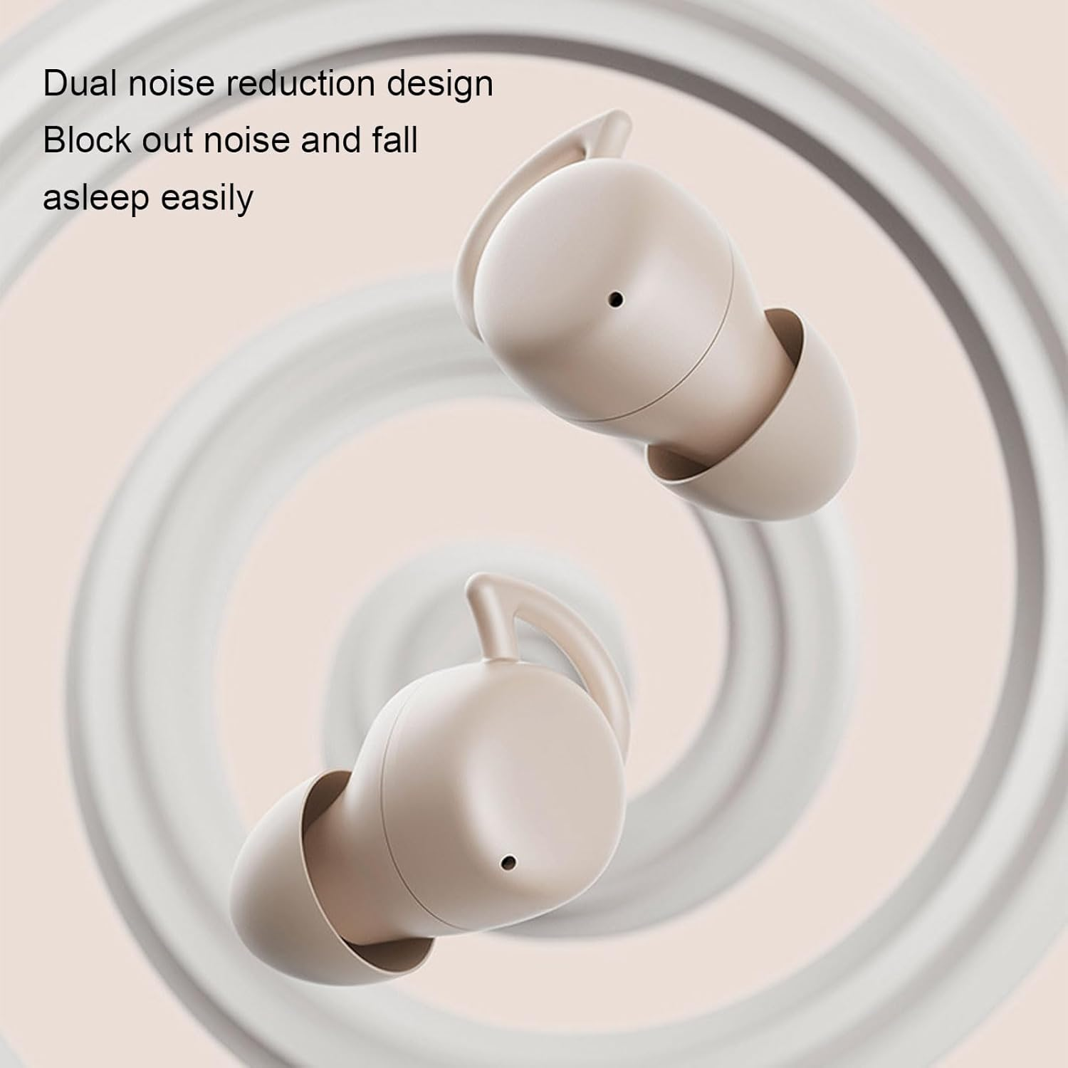 MENDUNER Wireless Earbuds Noise Cancelling, Bluetooth 5.4 Gaming Headphones 25H Playtime, Low Latency Mode, Lightweight Sleeping Earbuds for Running, Sports (Skin Color) - Black image number 4