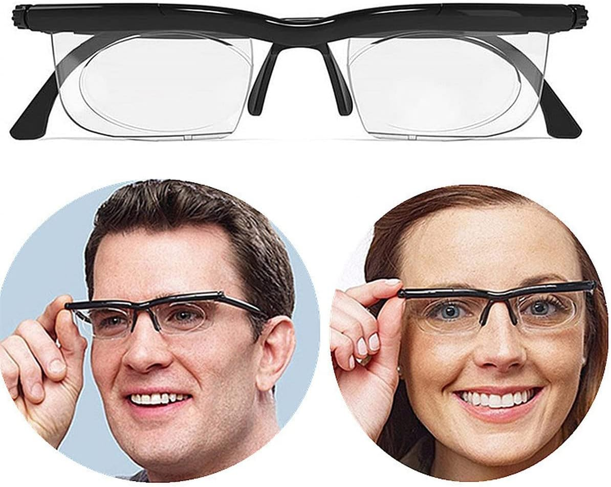 Adjustable Dial Glasses, Variable Focus for Reading Distance Vision Eyeglasses,Reading Glasses with Proper Vision Focus, One Size image number 6