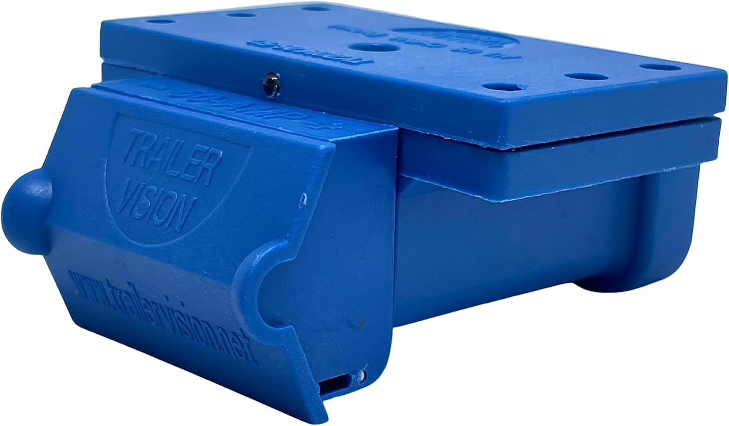 Trailer Vision 50A Anderson Connector Cover - 50Amp Anderson Plug Mounting Kit Assembly with LED Power Indicator - UV Insulated Protection for RV, Trucks, Solar, Marine, Mobile, Industrial (50A Blue) image number 5