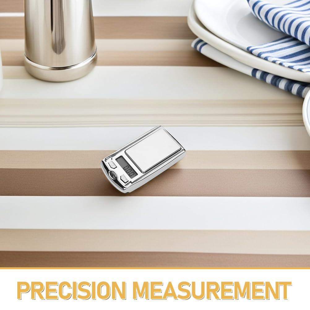 Luxshiny 2Pcs Mini Car Key LCD Digital Weight Pocket Jewelry Herb Food Scale Mini Handheld Scale with Accurate Measurements for Kitchen and Office (Without Batteries) image number 3