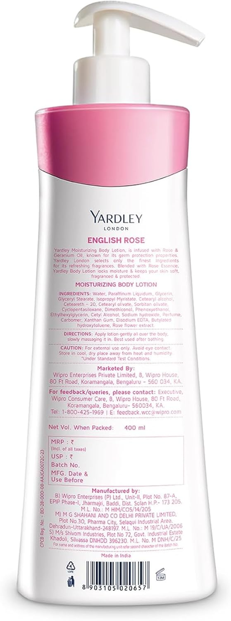 Yardley London - English Rose Hand & Body Lotion for Women, 350Ml image number 4