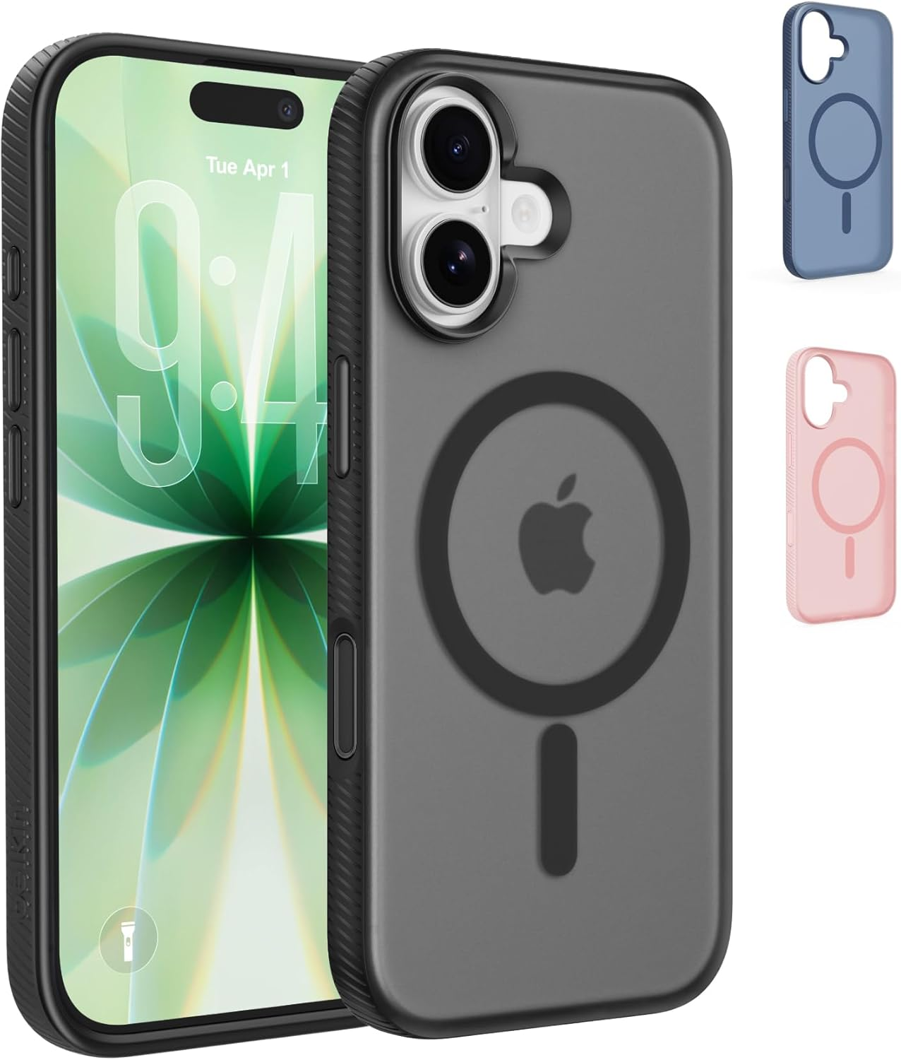 Belkin Sheerforce Grip Magsafe Compatible Iphone 17 Pro Max Case with Slim Design & Anti-Slip Side Lines - Magnetic, Transparent, & Shockproof Protective Iphone Case - Sage image number 2