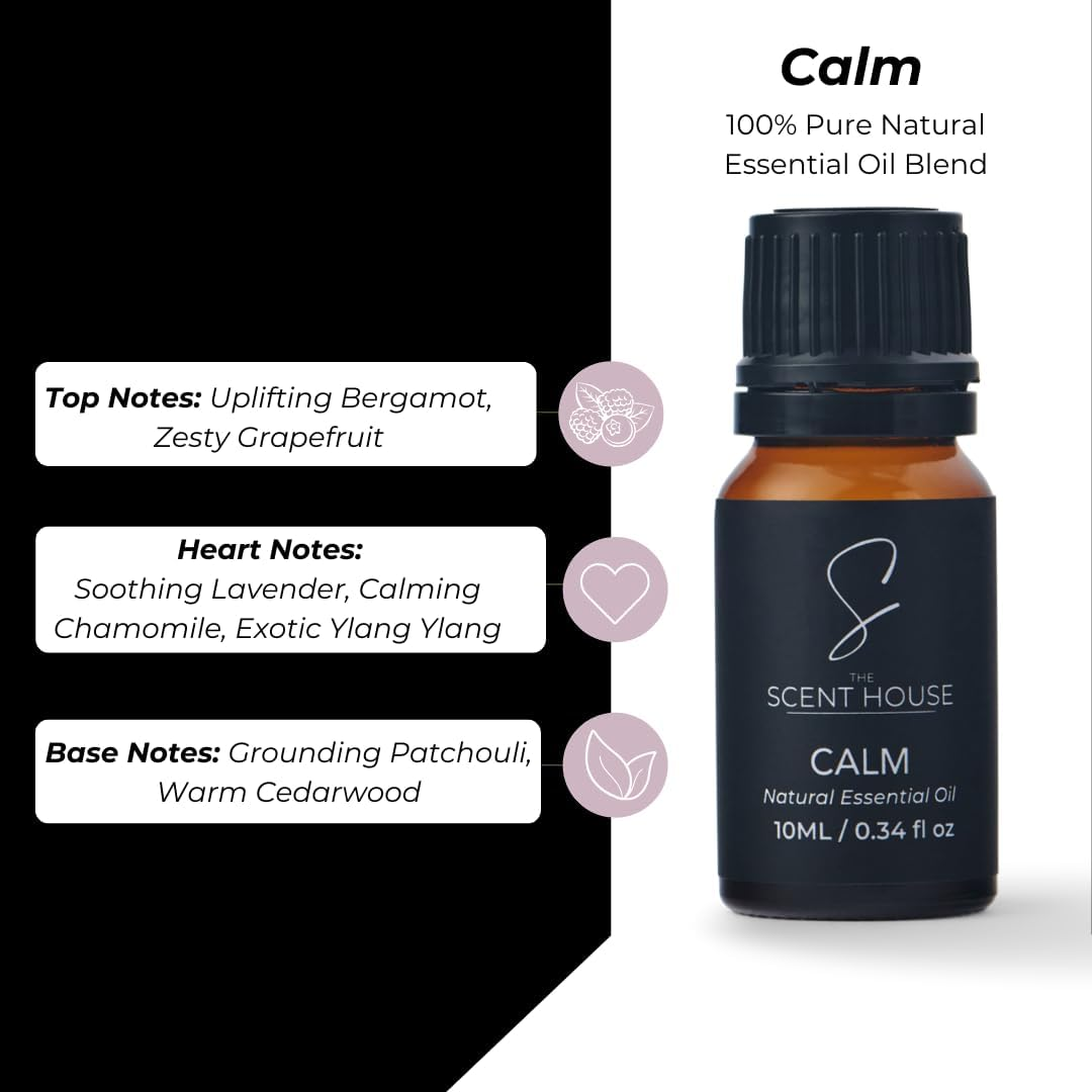 Calm Essential Oil Blend- 10Ml | Natural Aromatherapy Oils/Diffuser Oil for Stress Relief & Relaxation. 100% Pure Natural Essential Oils. No Artificial Fragrances/Harmful Chemicals image number 4