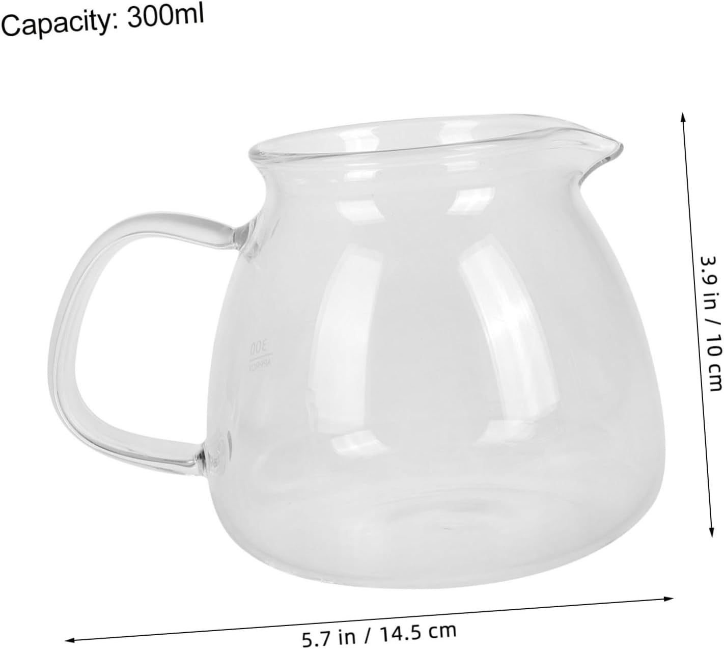 TEHAUX Glass Coffee Pot Manual Pour Pot Glass Serving Pitcher for Tea Serving Coffee Decanter Small Server for Home Use image number 2