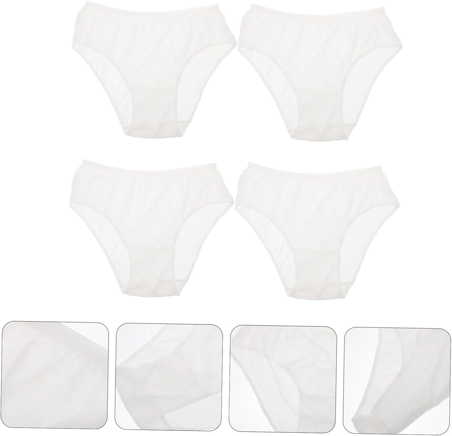 LIFKOME 4Pcs Disposable Maternity Panties Flexible Cotton Postpartum Confinement Underwear Women XXL White Portable Travel image number 6