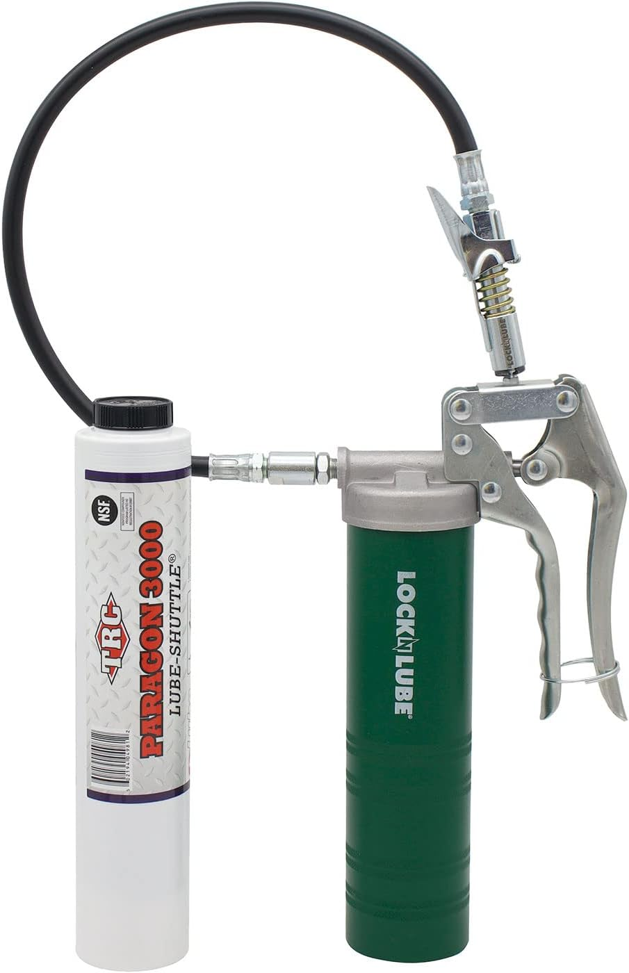 Locknlube Spin-On Pistol-Grip Grease Gun Kit. Includes: 1 Tube Grease, the Grease Coupler plus a Heavy-Duty 20" Grease Hose and In-Line Hose Swivel. image number 4