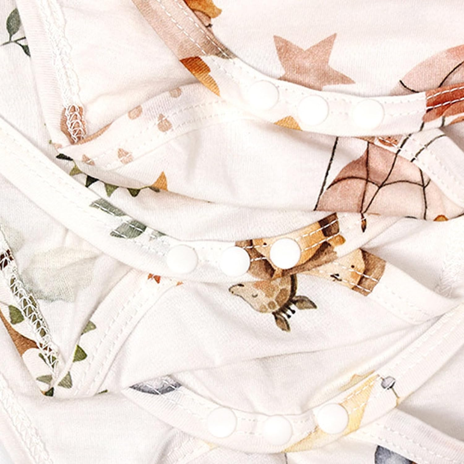 100% Organic Cotton Soft Baby Romper for Boys Girls Unisex, Short Sleeve, 0-24 Months image number 2