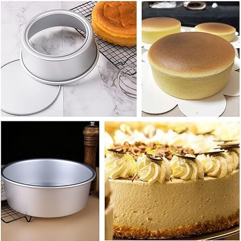 Miners2000 2 Pack 15Cm Cake Tin, Non-Stick Deep Aluminum round Cake Deep Baking Tin with Removable Bottom Cake Baking Pan Cake Mould Tin for Baking, Bakeware for Wedding Birthday Christmas Party image number 5