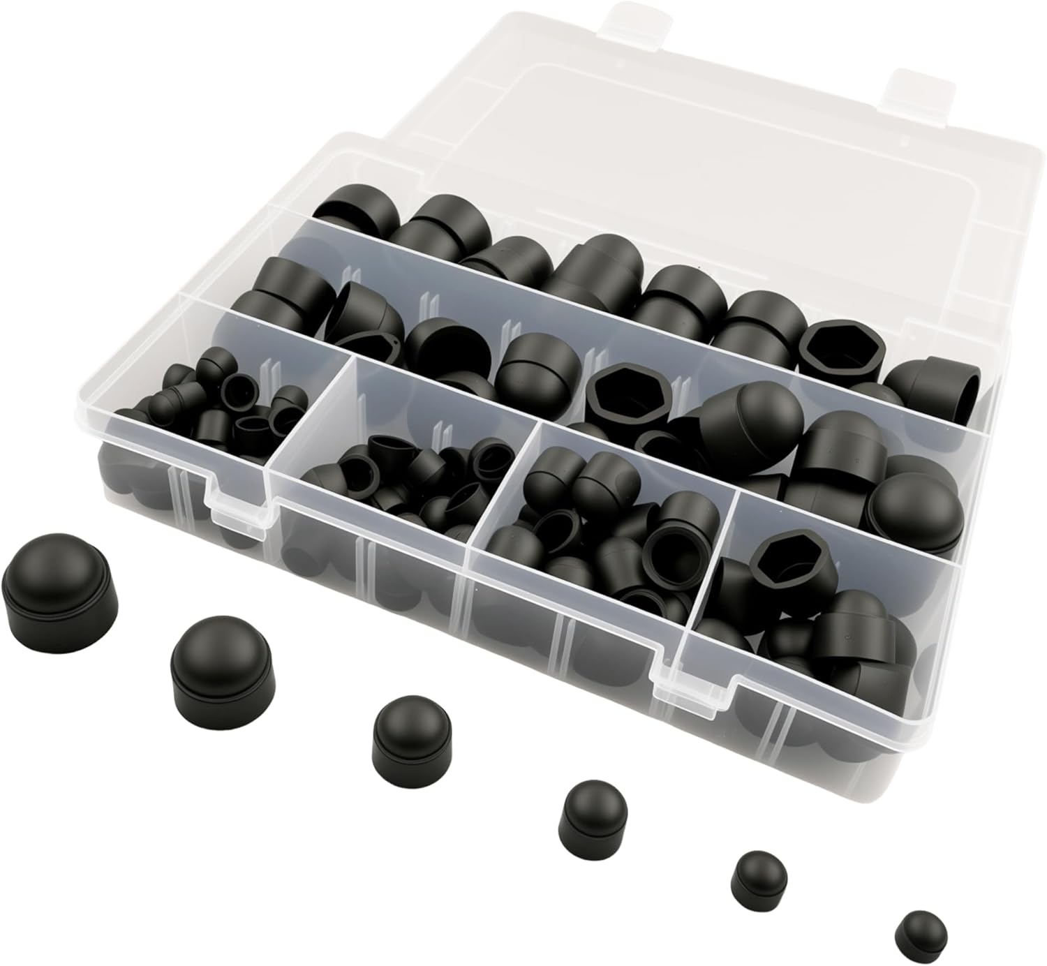 EFGTEK 143 Pcs Plastic Bolt Caps,Hex Head Dome Bolt Covers,Screw Caps Covers,Hexagonal Screw Bolts Cover Protection Caps for Matching, M4 M5 M6 M8 M10 M12 image number 1