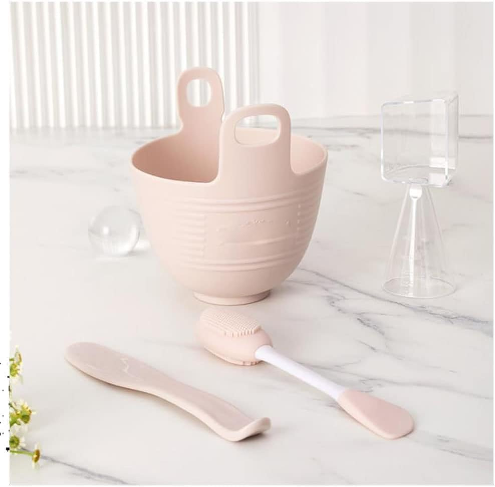 Facemask Mixing Bowl Silicone Facemask Mixing Tool DIY Makeup Mixing Bowl Stylish Facial Skincare Tool with Measuring Spoons image number 1
