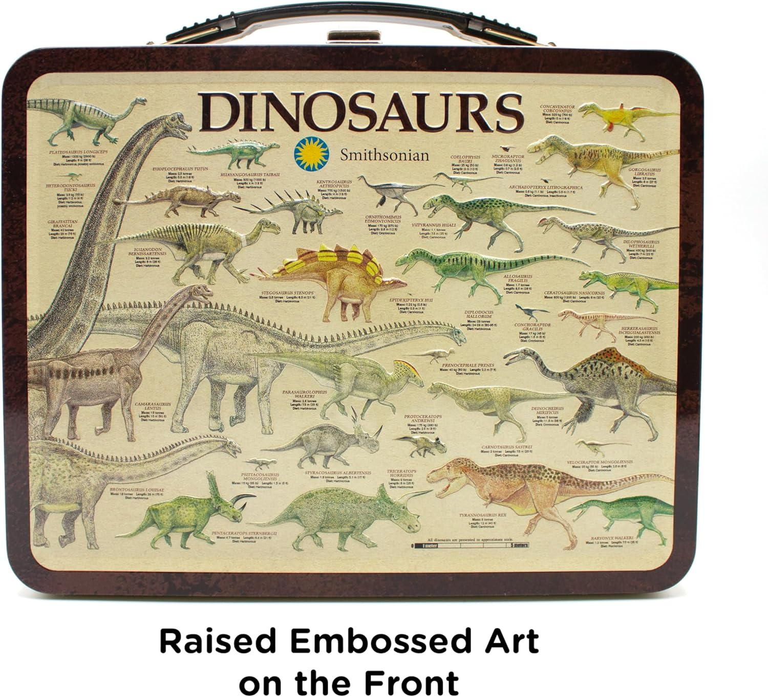 Aquarius 48183 Smithsonian Dinosaurs Large Gen 2 Tin Storage Fun Box, 8" image number 6