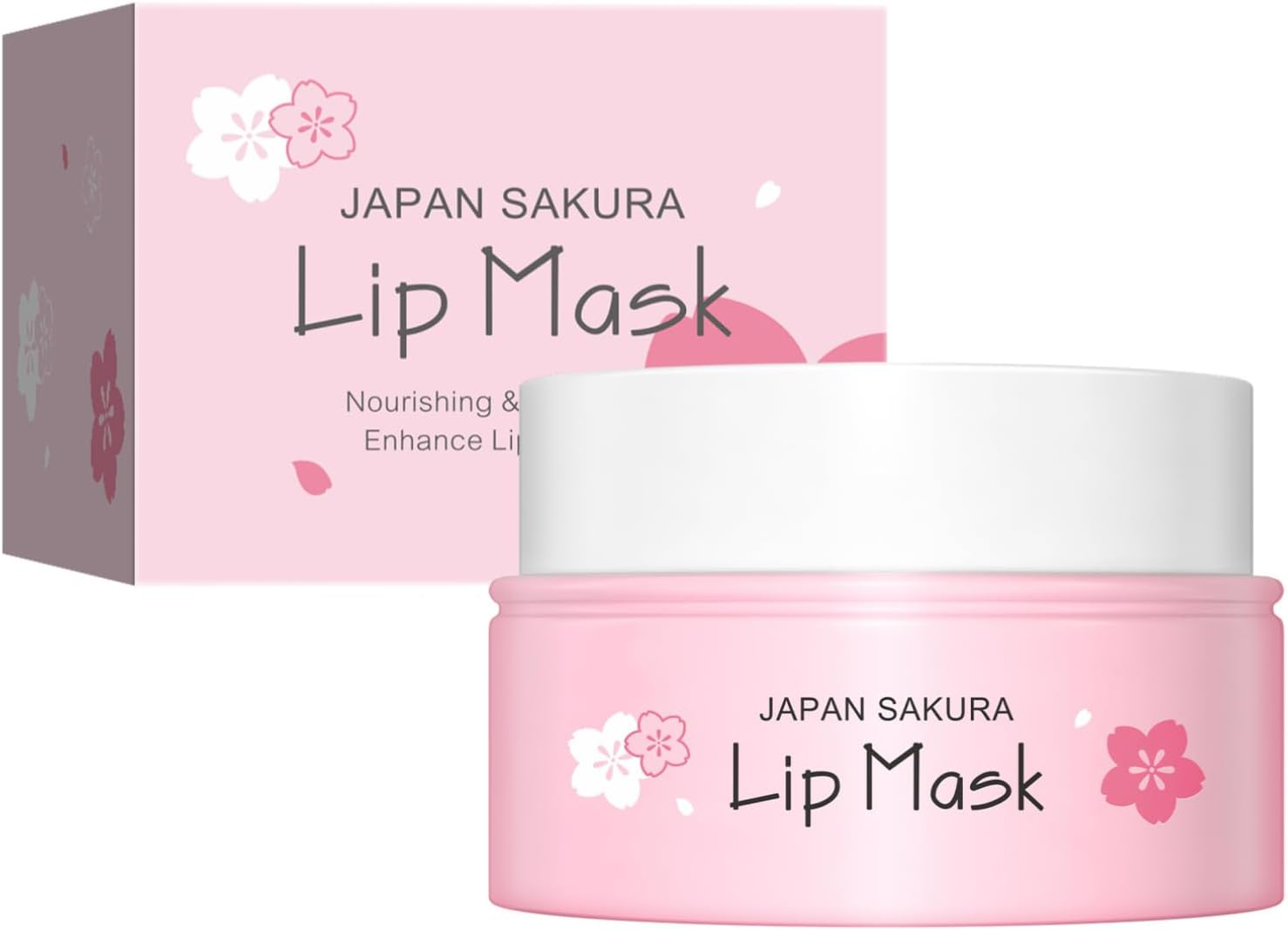Iiniim Cherry Blossom Lip Sleeping Mask with Brush 1 Pack Hydrating Moisturizing Lip Care Treatment for Soft Smooth Lips Day Night Use Pink One Size image number 5