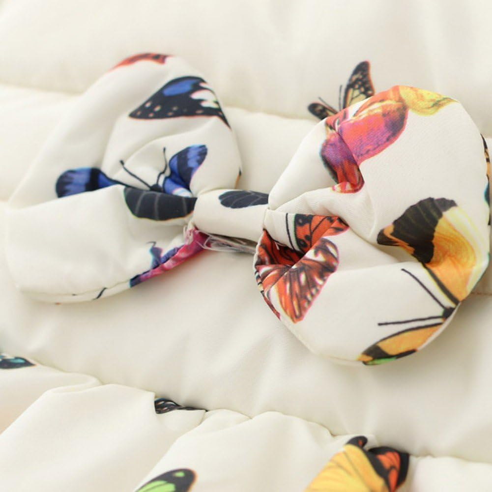 Weixinbuy Baby Girls' Infant Toddler Winter Warm Butterfly Print Hooded Outwear 3-4 Years White image number 5