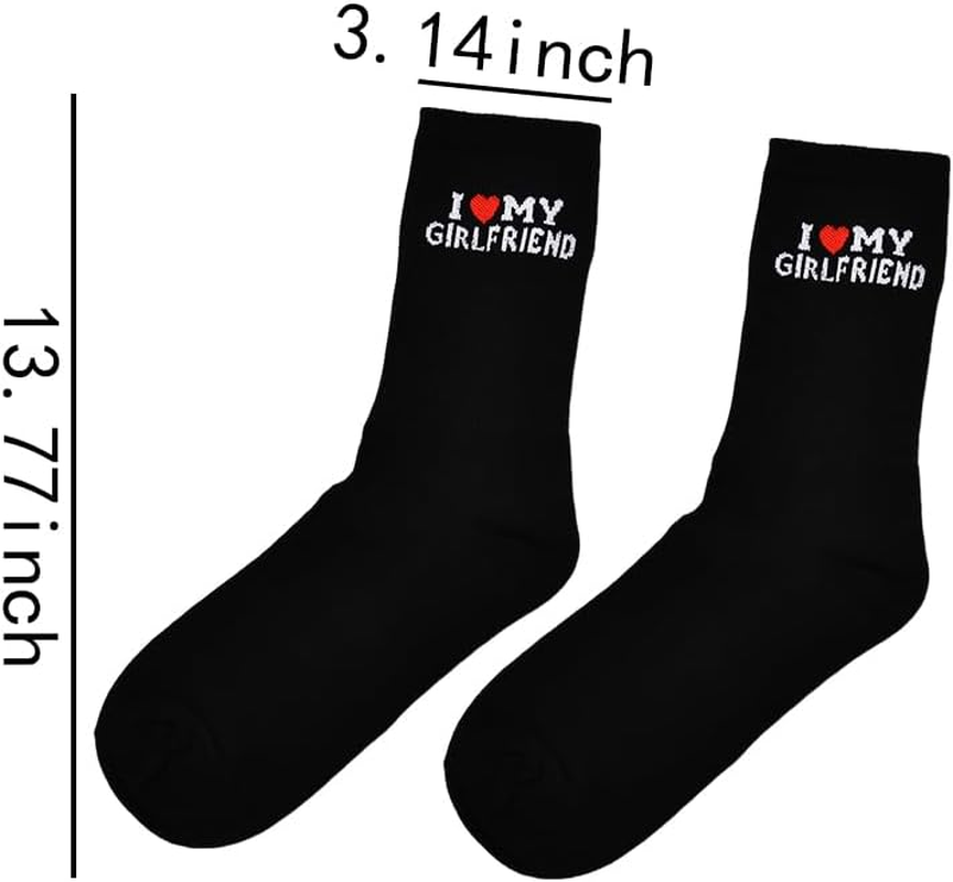 Valentines Day Socks Funny Couple Gifts for Boyfriend Girlfriend Gifts for Him Her Valentines'S Day Gifts for Couples Socks Gifts for Women Men - White image number 3