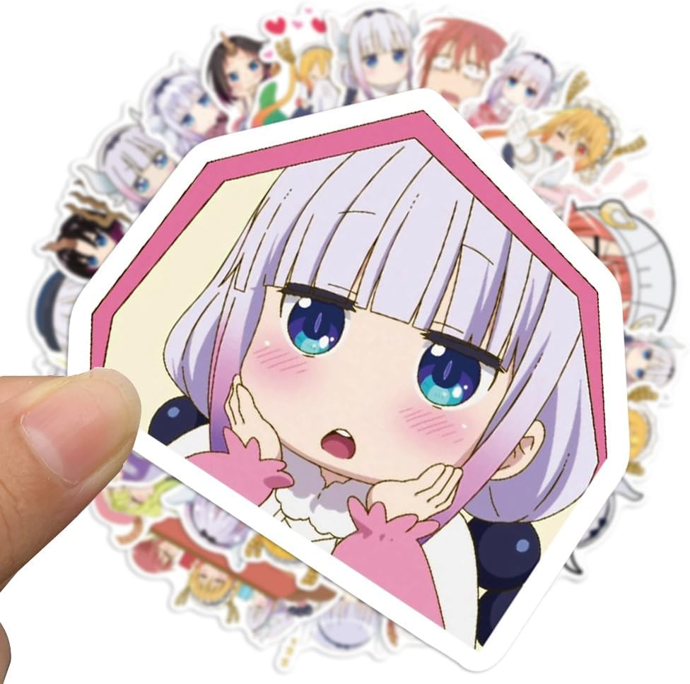 50Pcs Kobayashi'S Dragon Maid Stickers Japan Anime Kobayashi Vinly Decal Suitcases Skateboard Cars Luggage Helmets Ipads Boats Surfboards for Kids Teens image number 3