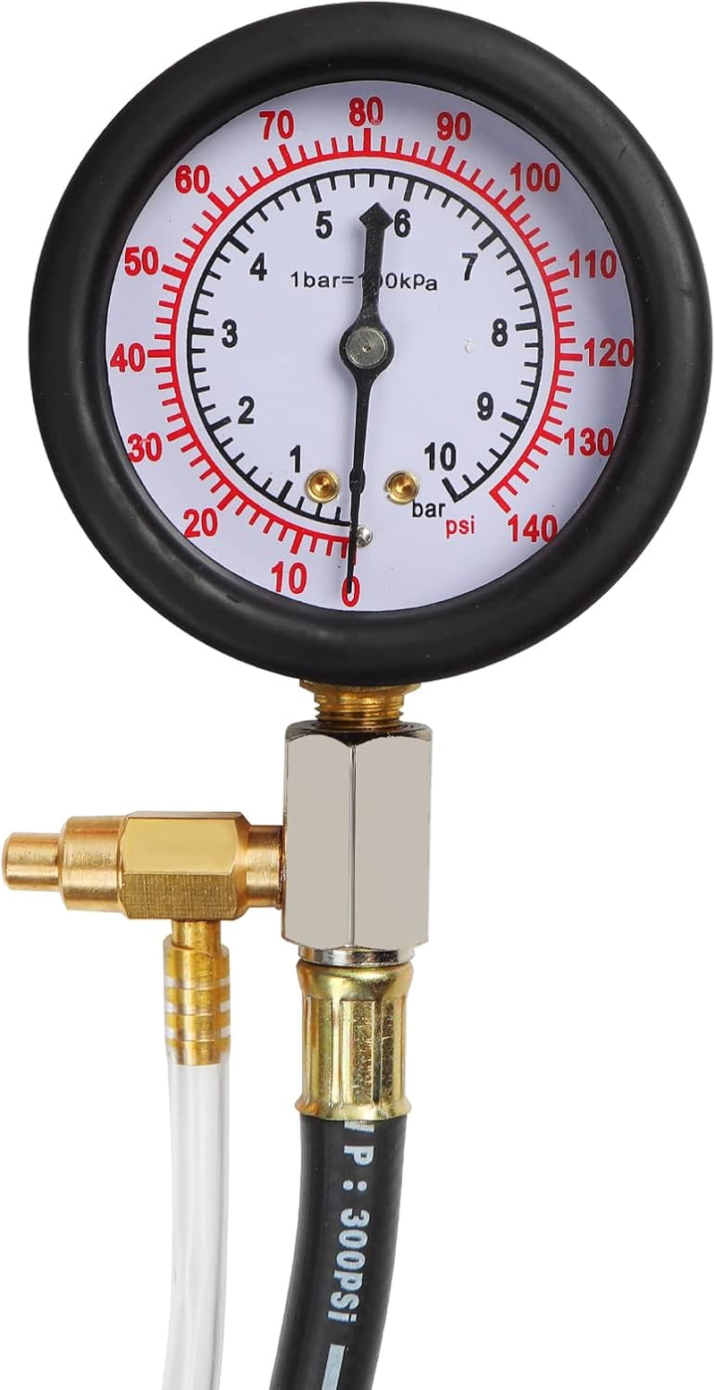 TU-114 Auto Fuel Pressure Gauge Tester Kit Gasoline Pressure Metersautomobile Instrument Testing Tool(Blue) image number 1