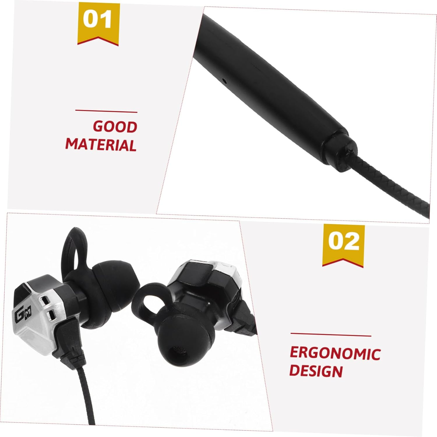 SHOWERORO 1 Set Comfortable Gaming Earphone Multi Use Earbuds with Mic for Computer and Mobile Games High Stereo Sound Suitable for Gamers image number 5