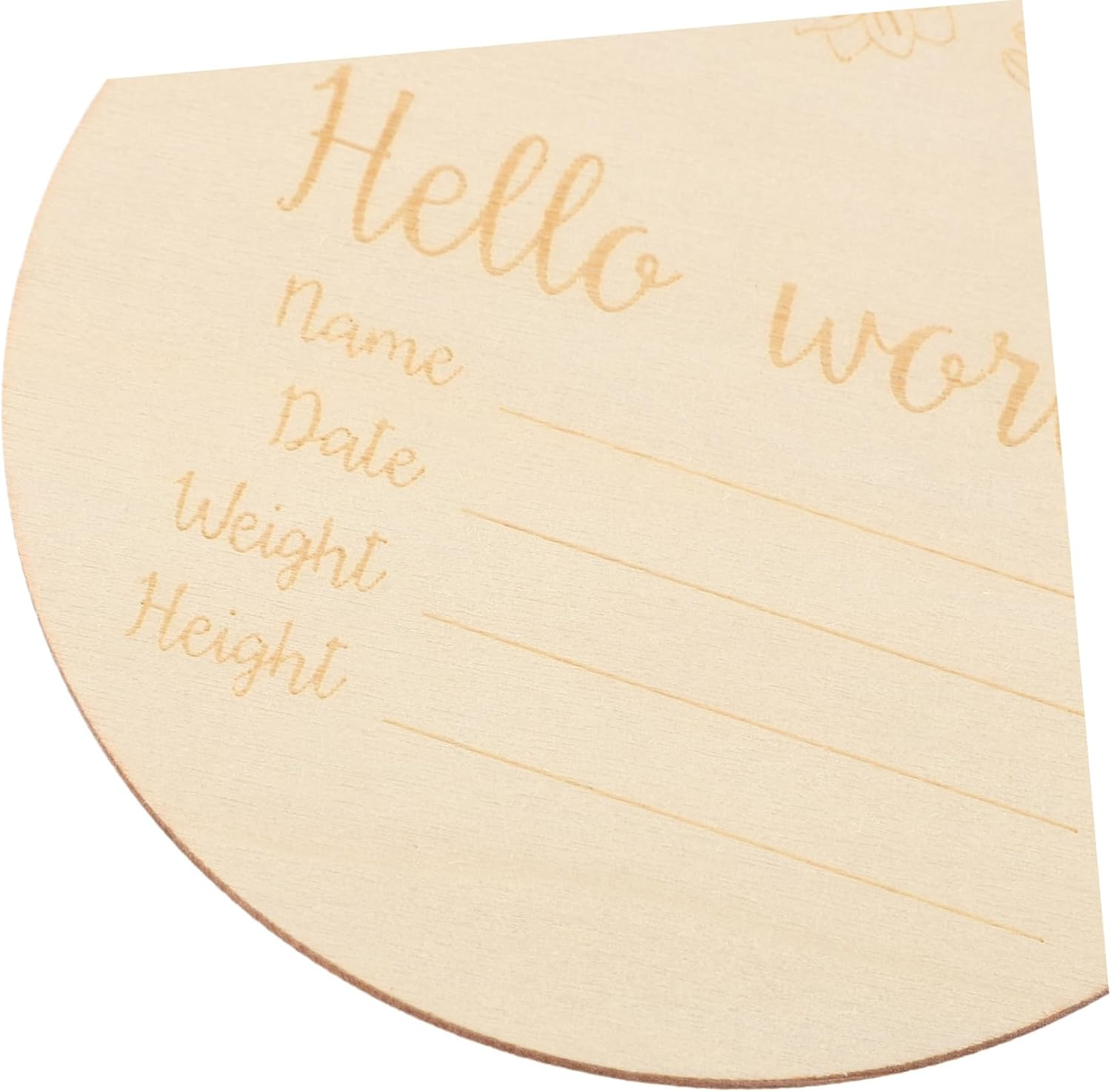 OHPHCALL 14Pcs Milestone Wooden Circles Newborn Shower Milestone Cards Monthly Discs for Photography Decor