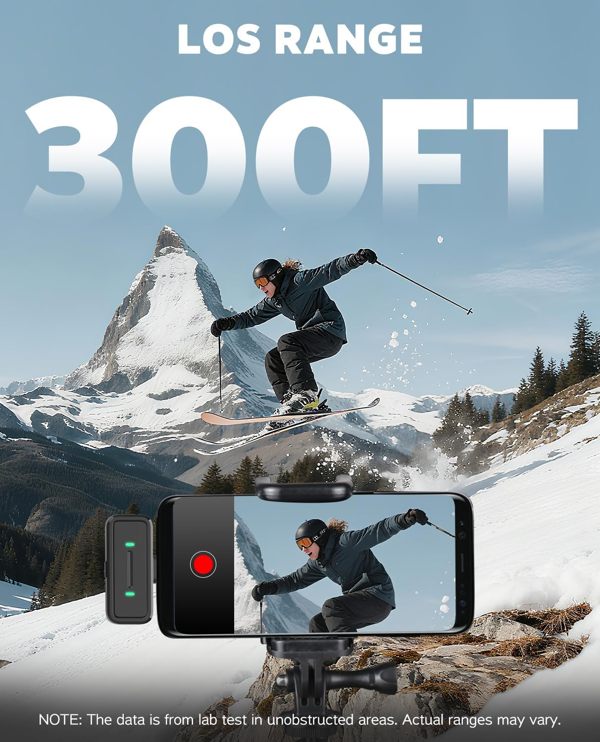 Wireless Lavalier Microphone, Magnetic Mini Lapel Mic for Iphone & Android PC, 30H Battery, 300Ft Range, Hi-Fi Audio, AI Noise Reduction Microphone for Live Streaming, Tiktok, Youtube image number 4