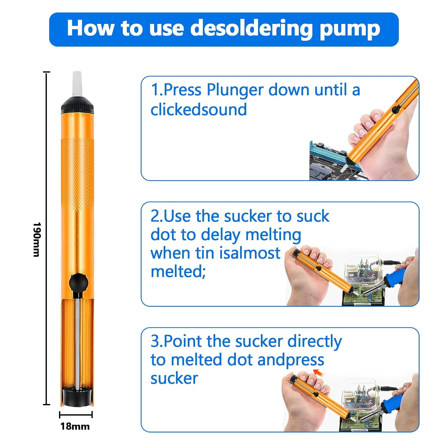 Soldering Station 90 W with LCD Temperature Control (180-500 &deg;C) - Soldering Iron Set Including 5 Soldering Tips, Desoldering Pump, Side Cutters, Soldering Stand and Tweezers - Welding Accessories image number 5