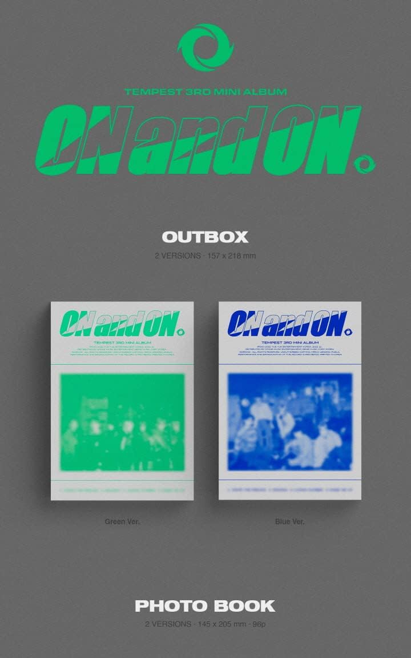 TEMPEST on and on 3Rd Mini Album Random Version Cd+1P Folding Poster on Pack+96P Photobook+1P Lyrics Paper+1P Postcard+1Ea Sticker+2Ea TPST Logo Sticker+2P Photocard+Pob+Tracking Sealed image number 2