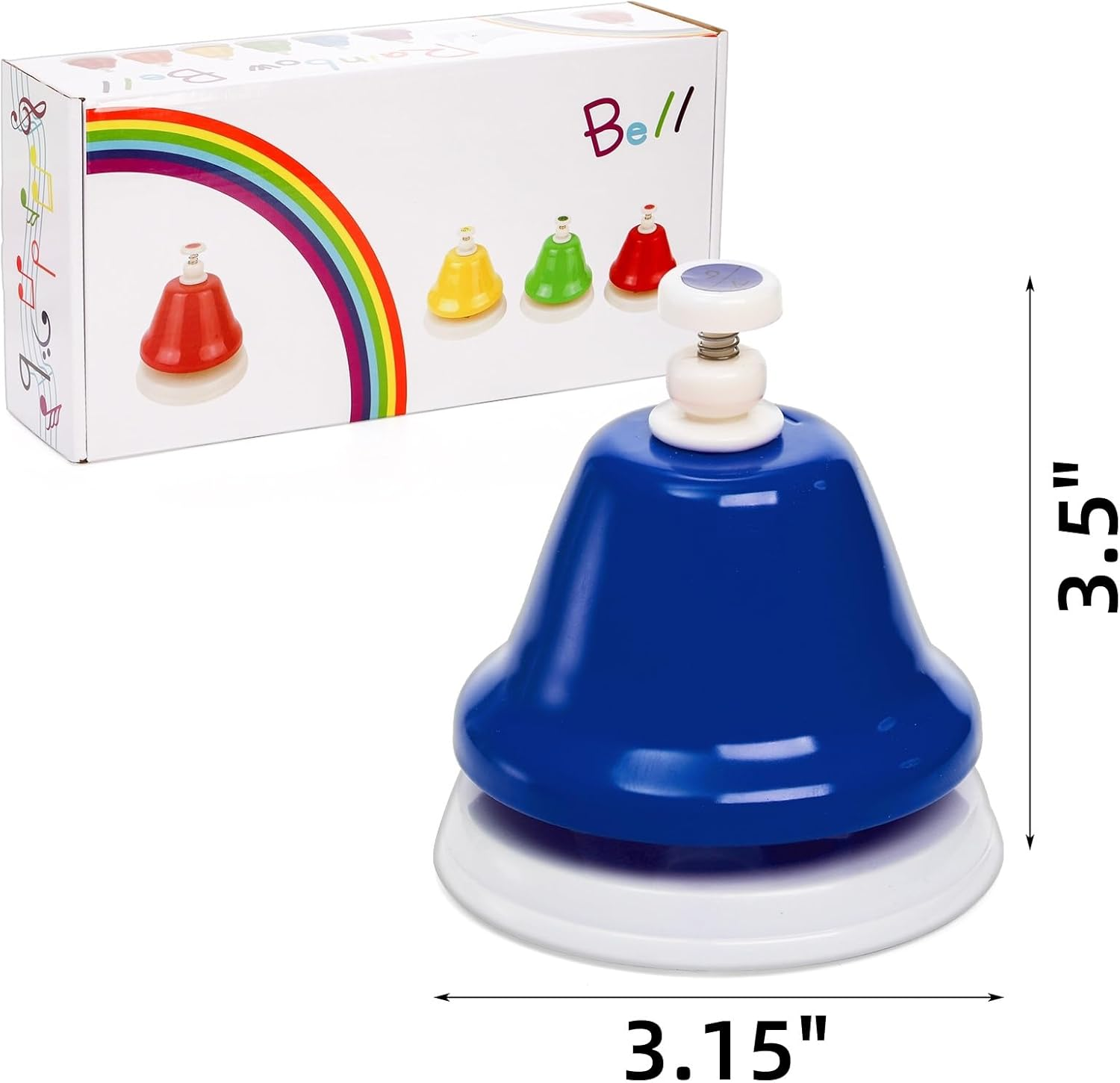 8 Notes Desk Bells, Music Bell Percussion Instrument, Colorful Diatonic Metal Bells, Chromatic Musical Table Bell for Teaching Church Chorus Holiday Party Supplies Birthday Gift image number 2