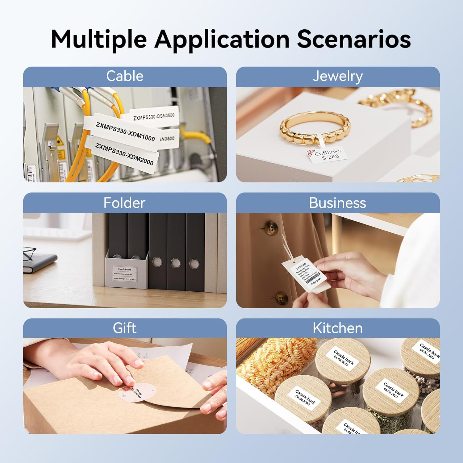 NIIMBOT 2 Rolls Labels for B1/B21/B3S Label Maker, 50 X 50 Mm (1.97'' X 1.97'') 150 Labels/Roll, Thermal Label Tape for Home Office Small Business Labeling Tape Replacement, White Round image number 6