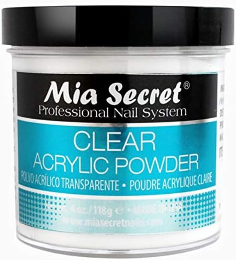 MIA SECRET 4 Oz Acrylic Powder 3Pc Set - Pink, Clear & White - Made in USA image number 1