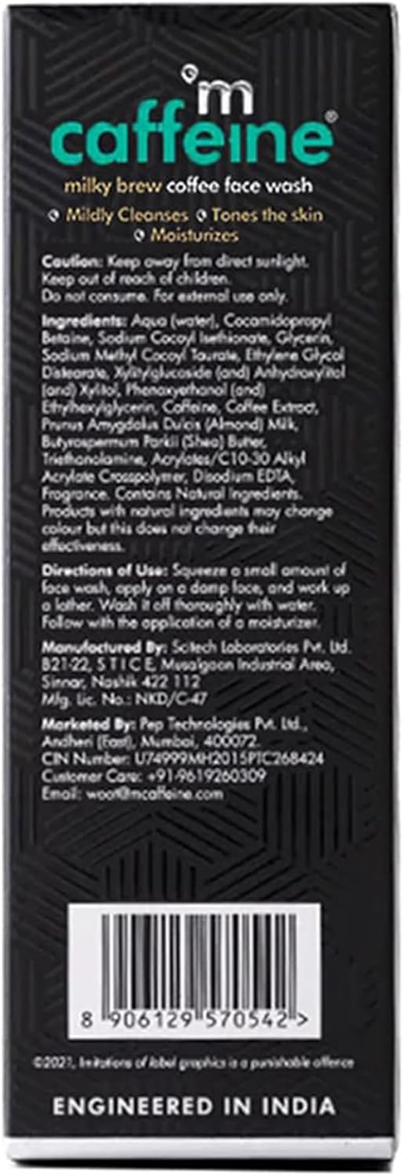 Naked and Raw Latte Coffee Face Wash image number 1