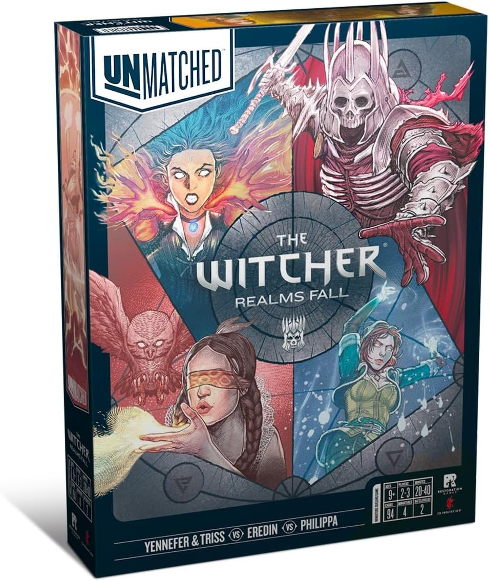 IELLO | Restoration Games | Unmatched: the Witcher - Realms Fall | 2-3 Players, Ages 9+ image number 4