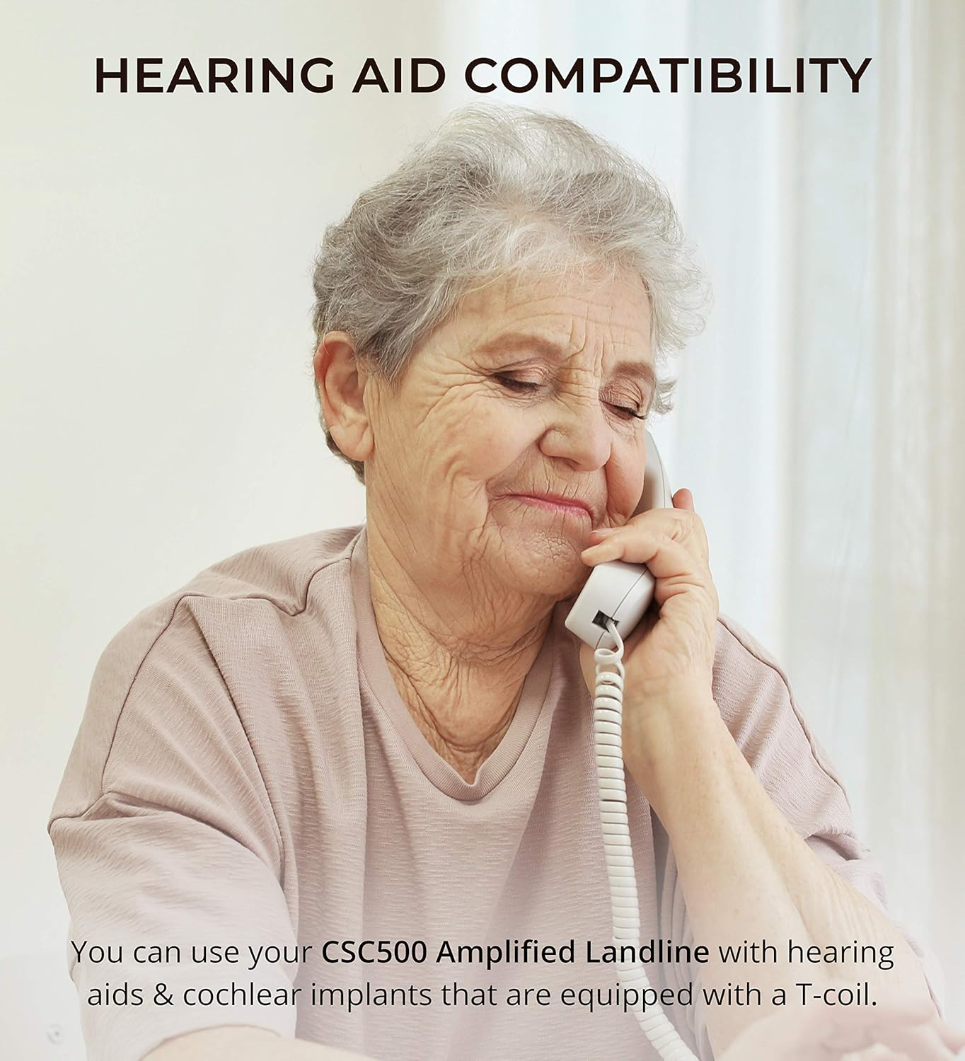 Clearsounds CSC500 Amplified Landline Phone with Speakerphone and Photo Frame Buttons - up to 40Db Amplification, T-Coil Hearing Aid Compatible image number 2