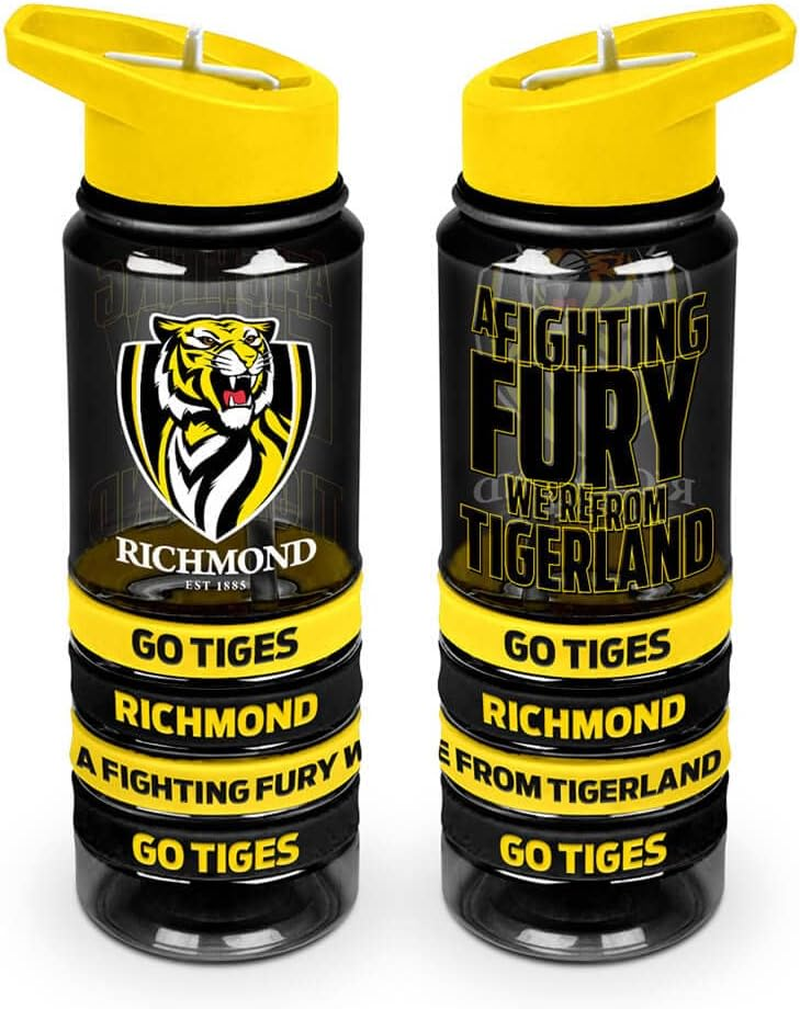 AFL Tritan Drink Bottle with Wrist Bands and Flip-Up Straw