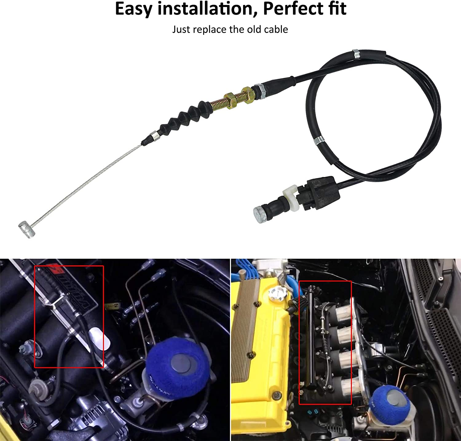 Throttle Cable Fit for Honda Acura Integra GSR Models 1994-2001, B18C1 Throttle Cable, Replace 17910-ST7-L01 image number 3