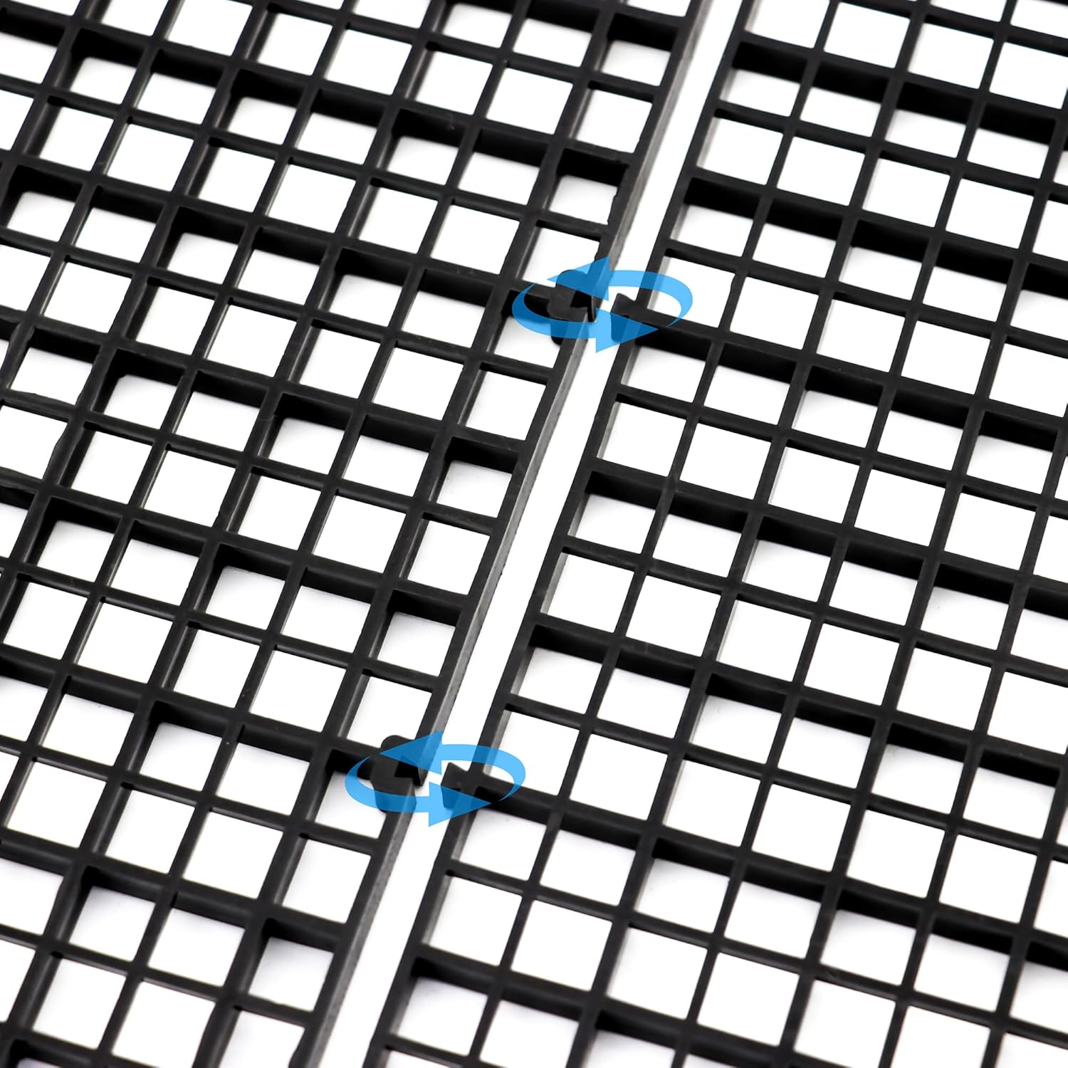 Aquarium Fish Tank Bottom Isolation 8 Pcs, Plastic Egg Crate Grid Divider Tray Egg (L 8Pcs Black) image number 5