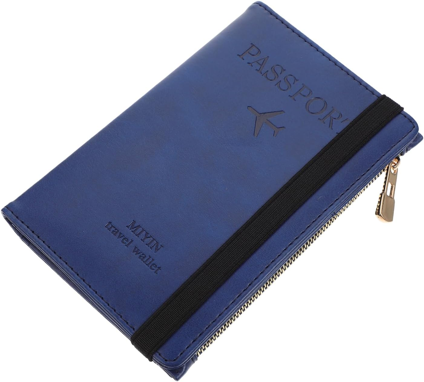 HONMEET Pu Passport Holder and Cardholder RFID Blocking Travel Document Organizer Short Style Cover Suitable for Travel and Secure Storage in Royal Blue image number 6