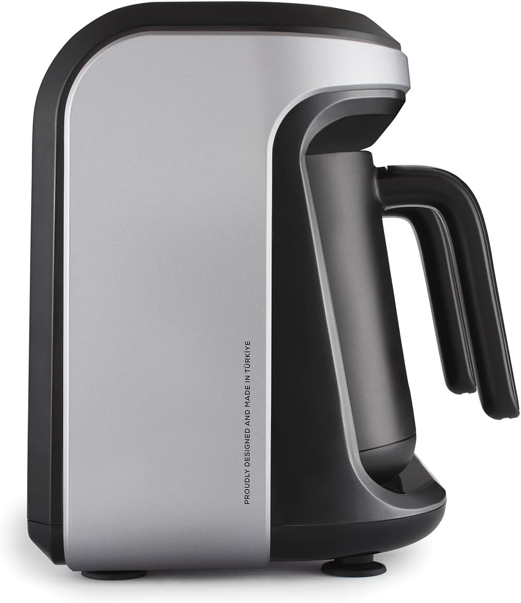 Karaca Hatır H&uuml;ps Duet Turkish Coffee Machine, Silver 1400 W Fully Automatic Coffee Maker, Turkish Coffee Machine, Simple Coffee Traditional Coffee Maker image number 2