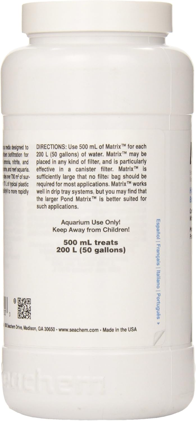 Seachem 67101130 Matrix Bio Media 500 Ml, 500 Ml image number 3