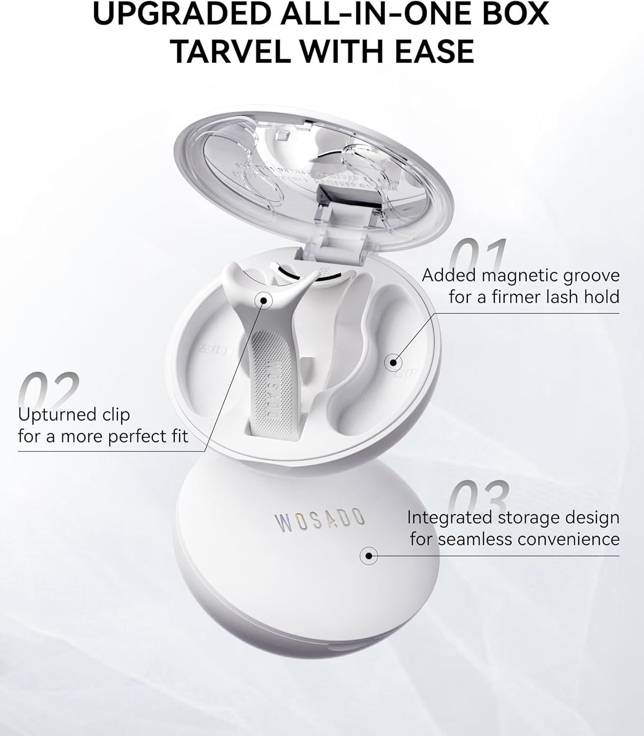 WOSADO Soft Magnetic Eyelashes Kit with Applicator, [No.17 Ice Black] Reusable Glue-Free Wispy Magnetic Lashes, Cruelty-Free False Lashes, Waterproof, Lightweight, Suit for Heavy Makeup image number 1